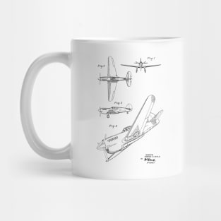 Airplane Vintage Patent Drawing Funny Novelty T-Shirt Mug